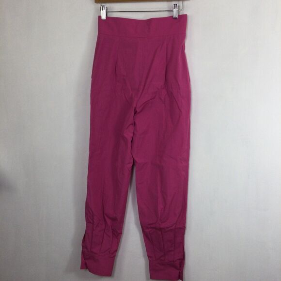 Max Mara Studio Womens Argenta Cotton Trouser Pants Fuchsia Pink Size 4 NWT - Picture 3 of 13